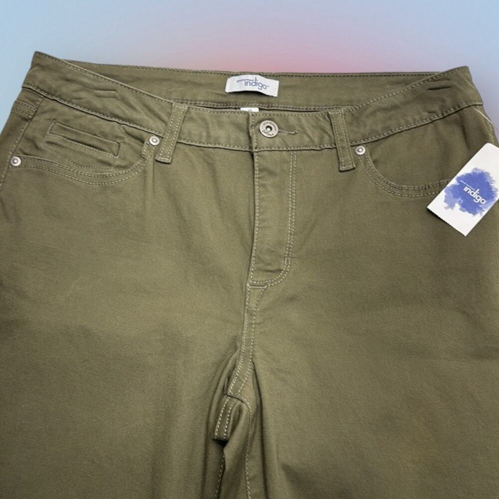GREAT NORTHWEST INDIGO Women’s 10 Olive Green Skinny Jeans